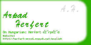 arpad herfert business card